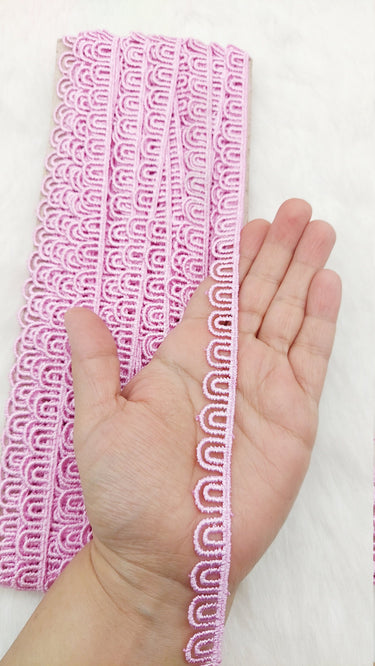 9 Yards Embroidery Cotton Lace Trim, Approx. 15mm Wide, Fringe Trim